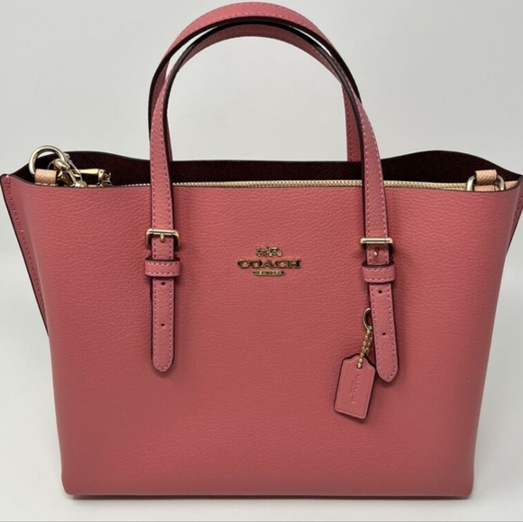 Coach Bags Mollie Tote Bag 25 ColorTaffy Leather Handbag Womens Fashion - Picture 3 of 15